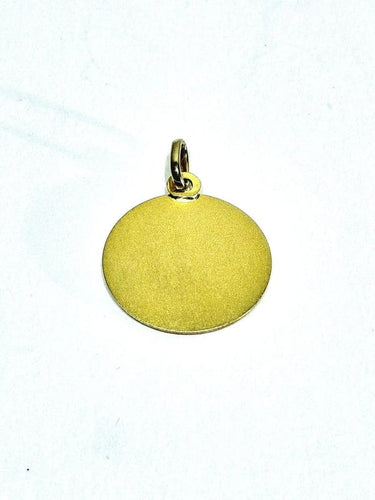 Pendentif Médaille de baptême - Ange et colombe en or jaune 18 carats 58 Facettes