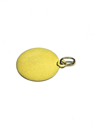 Pendentif Médaille de baptême - Ange et colombe en or jaune 18 carats 58 Facettes