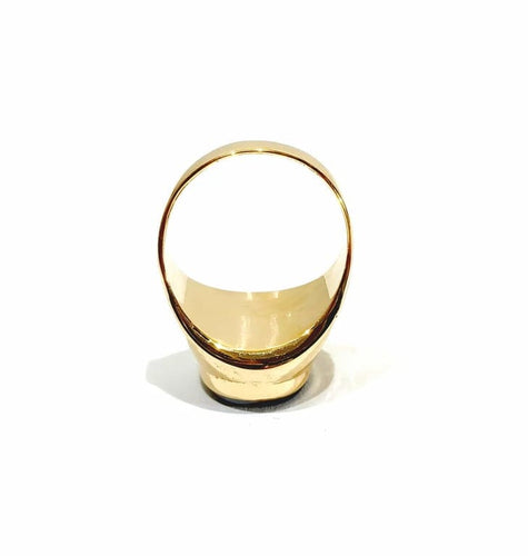 Bague 61 Bague intaille en or jaune 18 carats et hématite 58 Facettes