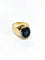 Bague 61 Bague intaille en or jaune 18 carats et hématite 58 Facettes