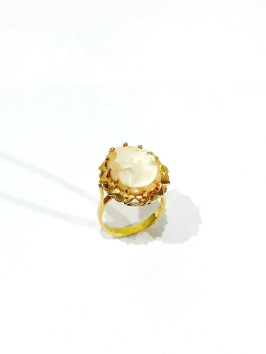 Bague 55 Bague camée en or rose 18 carats 58 Facettes