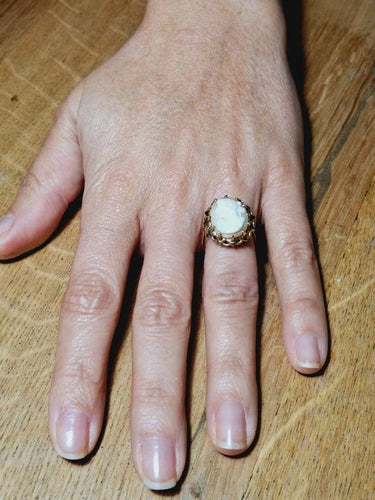 Bague 55 Bague camée en or rose 18 carats 58 Facettes