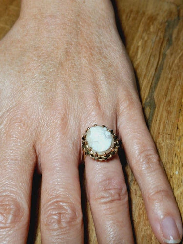 Bague 55 Bague camée en or rose 18 carats 58 Facettes