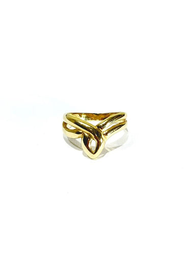 Bague 58 Bague ajourée en or jaune 18 carats 58 Facettes