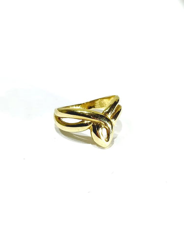 Bague 58 Bague ajourée en or jaune 18 carats 58 Facettes