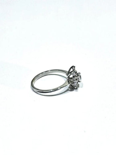 Bague 54 Bague étoile en or blanc 18 carats et diamants 58 Facettes