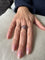 Bague 61 Bague Art déco en platine avec diamant taille ancienne et rubis synthétiques 58 Facettes