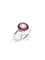 Bague 61 Bague Art déco en platine avec diamant taille ancienne et rubis synthétiques 58 Facettes