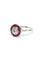 Bague 61 Bague Art déco en platine avec diamant taille ancienne et rubis synthétiques 58 Facettes