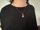 Pendentif Pendentif en or champagne 18 carats et topaze bleue 58 Facettes