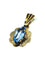 Pendentif Pendentif en or champagne 18 carats et topaze bleue 58 Facettes