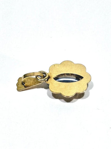 Pendentif Pendentif en or champagne 18 carats et topaze bleue 58 Facettes