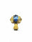 Pendentif Pendentif en or champagne 18 carats et topaze bleue 58 Facettes