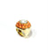 Bague 50.5 Bague en or jaune 18 carats avec perles de corail 58 Facettes