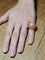 Bague 50.5 Bague en or jaune 18 carats avec perles de corail 58 Facettes