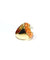 Bague 50.5 Bague en or jaune 18 carats avec perles de corail 58 Facettes