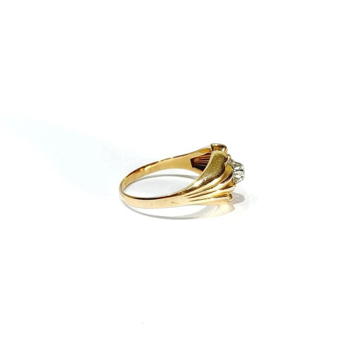 Bague 59 Bague en or rose 18 carats avec diamant taille brillant 58 Facettes