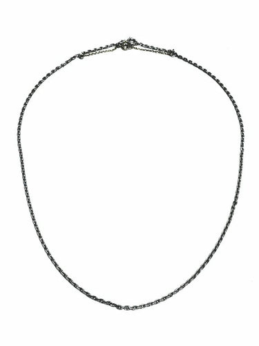 Collier Chaîne forçat en or blanc 18 carats 58 Facettes