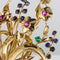 Broche Broche bouquet rétro en or jaune 18 carats et pierres 58 Facettes 18-264