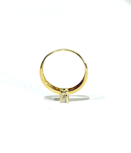 Bague 53.5 Solitaire - Bague en or jaune 18 carats et diamant 58 Facettes