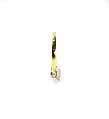 Bague 53.5 Solitaire - Bague en or jaune 18 carats et diamant 58 Facettes