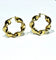 Boucles d'oreilles Créoles torsadées en or jaune 18 carats 58 Facettes