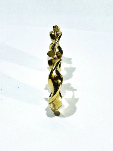 Boucles d'oreilles Créoles torsadées en or jaune 18 carats 58 Facettes