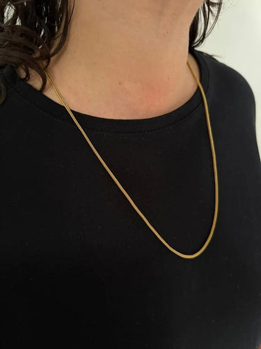 Collier Chaîne maille palmier en or jaune 18 carats 58 Facettes