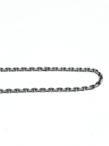 Collier Chaîne maille forçat en or blanc 18 carats 58 Facettes