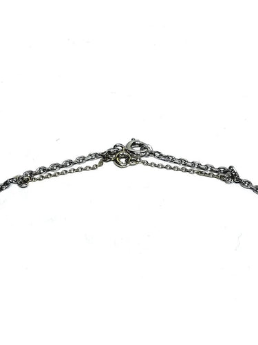 Collier Chaîne maille forçat en or blanc 18 carats 58 Facettes