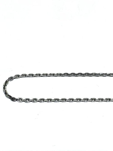 Collier Chaîne maille forçat en or blanc 18 carats 58 Facettes