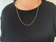 Collier Chaîne en or jaune et blanc 18 carats, maille palmier 58 Facettes