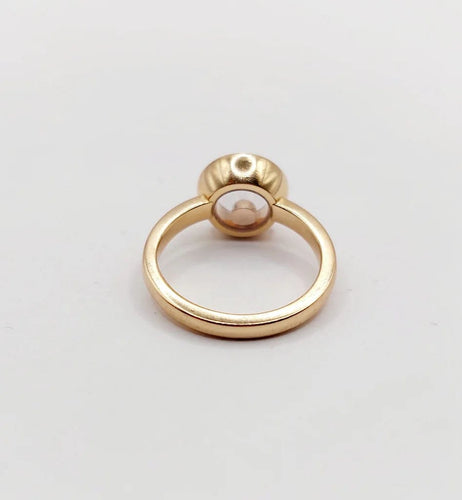 Bague 48 Chopard Happy Diamonds - Bague pavée de diamants en or rose 18k 58 Facettes A06339