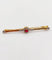 Broche Broche barrette Art déco en or 18k et pierre rouge 58 Facettes A06478