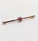 Broche Broche barrette Art déco en or 18k et pierre rouge 58 Facettes A06478
