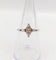 Bague 55 Bague solitaire en or blanc 18k avec diamants taille navette et baguettes 58 Facettes A06479
