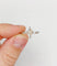 Bague 55 Bague solitaire en or blanc 18k avec diamants taille navette et baguettes 58 Facettes A06479