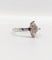 Bague 55 Bague solitaire en or blanc 18k avec diamants taille navette et baguettes 58 Facettes A06479