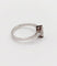 Bague 55 Bague solitaire en or blanc 18k avec diamants taille navette et baguettes 58 Facettes A06479