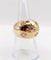 Bague 54 Bague dôme bombée en or rose 18k et diamants taille ancienne 58 Facettes A06475