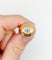 Bague 54 Bague dôme bombée en or rose 18k et diamants taille ancienne 58 Facettes A06475
