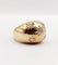 Bague 54 Bague dôme bombée en or rose 18k et diamants taille ancienne 58 Facettes A06475