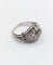 Bague 53.5 Bague bombée Art déco en or blanc 18k et platine, diamants 58 Facettes A06454