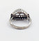 Bague 53.5 Bague bombée Art déco en or blanc 18k et platine, diamants 58 Facettes A06454