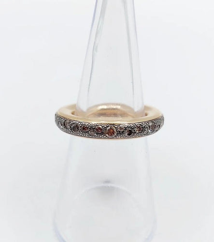 Bague 51 Pomellato Iconica - Alliance en or rose 18k et diamants bruns 58 Facettes A06511