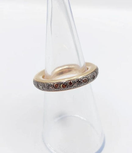 Bague 51 Pomellato Iconica - Alliance en or rose 18k et diamants bruns 58 Facettes A06511