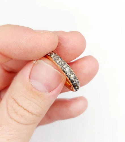 Bague 51 Pomellato Iconica - Alliance en or rose 18k et diamants bruns 58 Facettes A06511