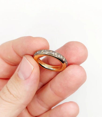 Bague 51 Pomellato Iconica - Alliance en or rose 18k et diamants bruns 58 Facettes A06511