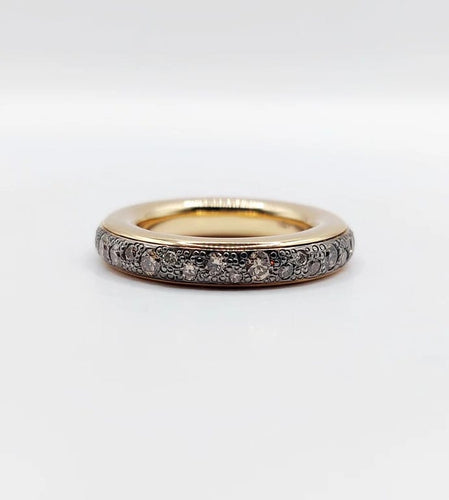 Bague 51 Pomellato Iconica - Alliance en or rose 18k et diamants bruns 58 Facettes A06511