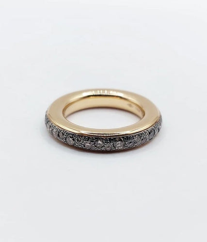 Bague 51 Pomellato Iconica - Alliance en or rose 18k et diamants bruns 58 Facettes A06511